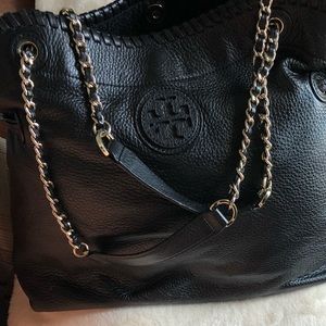 Tory Birch Black Leather Hand Bag